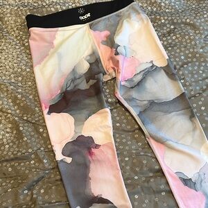 DOPE Womens Leggings in Pink and Gray medium